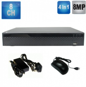 8 Channel Dvr Recorder, 8Mp, Supports all CCTV Cameras